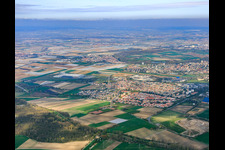 View from the southeast in the district Rheingönheim in Ludwigshafen am Rhein in the state Rhineland-Palatinate, Germany