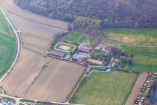 Aerial view of Reticlub Altrip e..V Rexhof in Altrip in the state Rhineland-Palatinate, Germany