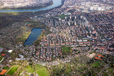 Stollenwörthweier in the district Niederfeld in Mannheim in the state Baden-Wuerttemberg, Germany