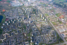 Settlement Vogelstang in the district Vogelstang in Mannheim in the state Baden-Wurttemberg, Germany