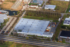 Suzuki-Allee industrial area with SUZUKI DEUTSCHLAND GMBH in Bensheim in the state Hesse, Germany