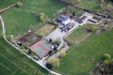 Aerial view of District Auerbach in Bensheim in the state Hesse, Germany