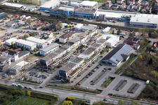 Oblique view of District Auerbach in Bensheim in the state Hesse, Germany