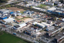 District Auerbach in Bensheim in the state Hesse, Germany from above