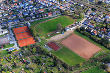 Sports fields in Zwingenberg in the state Hesse, Germany