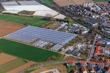 Plastic houses on Platanenallee in Zwingenberg in the state Hesse, Germany