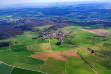 Village view from the west in the district Neutsch in Modautal in the state Hesse, Germany