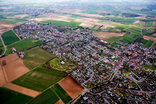 View of the streets and houses in the residential areas in the district Georgenhausen in Reinheim in the state Hesse, Germany