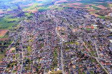 Overview of towns from the north in Groß-Zimmern in the state Hesse, Germany