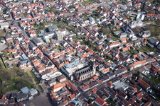Church in Old Town- center of downtown in Dieburg in the state Hesse