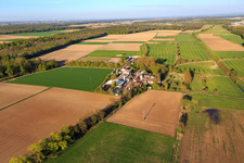 Aerial view of Palatino Ranch in Steinweiler in the state Rhineland-Palatinate, Germany