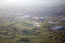 Bird's eye view of Landau in der Pfalz in the state Rhineland-Palatinate, Germany