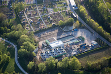 Oblique view of State Garden Show grounds in Landau in der Pfalz in the state Rhineland-Palatinate, Germany