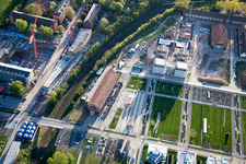 Aerial view of State Garden Show 2015 in Landau in der Pfalz in the state Rhineland-Palatinate, Germany