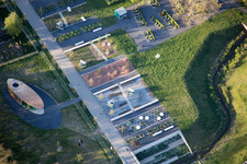 Bird's eye view of State Garden Show 2015 in Landau in der Pfalz in the state Rhineland-Palatinate, Germany
