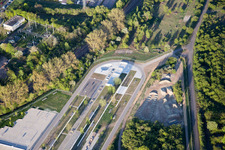 State Garden Show 2015 in Landau in der Pfalz in the state Rhineland-Palatinate, Germany from a drone