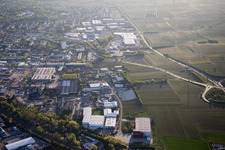 Industrial Area North in Landau in der Pfalz in the state Rhineland-Palatinate, Germany from above