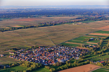 Village overview at Triefenbach from the west in Venningen in the state Rhineland-Palatinate, Germany