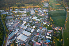 Aerial view of District Speyerdorf in Neustadt an der Weinstraße in the state Rhineland-Palatinate, Germany