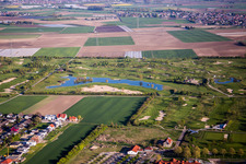 Aerial photograpy of Grounds of the Golf course at Golfpark Biblis-Wattenheim *****GOLF absolute in Wattenheim in the state Hesse, Germany