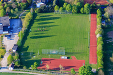 Sports fields with sports center Alsheim in Alsheim in the state Rhineland-Palatinate, Germany