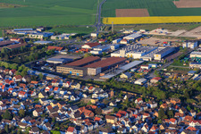 Odenwaldring industrial area with Rmig Nold GmbH in Stockstadt am Rhein in the state Hesse, Germany