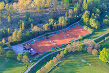 Sports fields of the SKG Stockstadt tennis department in Stockstadt am Rhein in the state Hesse, Germany