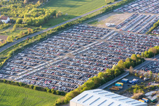 Parking and storage space for automobiles of ARS Altmann AG Automobillogistik - Branch Riedstadt in the district Goddelau in Riedstadt in the state Hesse, Germany