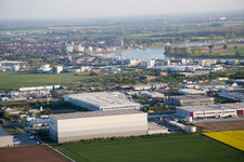 Industrial and commercial area NO with Grieshaber Logistic Group AG in Biebesheim am Rhein in the state Hesse, Germany