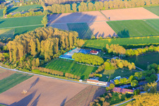 Sports fields of TC - 82 Hähnlein and SKV Hähnlein eV in the district Hähnlein in Alsbach-Hähnlein in the state Hesse, Germany