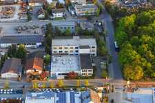 Aerial view of Sandwiesen industrial area with Laetus in the district Sandwiese in Alsbach-Hähnlein in the state Hesse, Germany