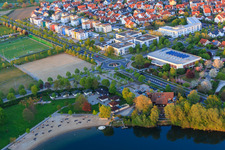 Swimming lake Golf von Bensheim and Hotel Seeblick in Bensheim in the state Hesse, Germany