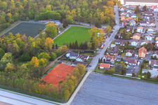 Sports fields of the Sportgemeinde Einhausen 1919 eV and the TC Einhausen in Einhausen in the state Hesse, Germany