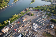 Industry on the Rhine in Lauterbourg in the state Bas-Rhin, France
