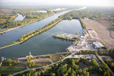 Bird's eye view of Lauterbourg in the state Bas-Rhin, France