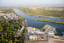 Drone recording of Lauterbourg in the state Bas-Rhin, France