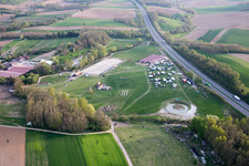 Neewiller-près-Lauterbourg in the state Bas-Rhin, France out of the air