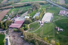 Drone recording of Neewiller-près-Lauterbourg in the state Bas-Rhin, France