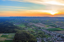Viestrich on the edge of the Bienwald forest from the east in the district Schaidt in Wörth am Rhein in the state Rhineland-Palatinate, Germany