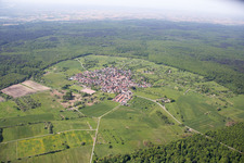 Aerial photograpy of District Büchelberg in Wörth am Rhein in the state Rhineland-Palatinate, Germany