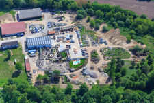 Palatinum landscape and garden design in Hagenbach in the state Rhineland-Palatinate, Germany out of the air