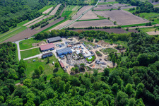 Oblique view of Palatinum landscape and garden design in Hagenbach in the state Rhineland-Palatinate, Germany