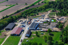 Palatinum landscape and garden design in Hagenbach in the state Rhineland-Palatinate, Germany out of the air