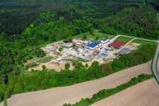 Oblique view of Palatinum landscape and garden design in Hagenbach in the state Rhineland-Palatinate, Germany