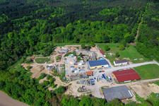 Bird's eye view of Palatinum landscape and garden design in Hagenbach in the state Rhineland-Palatinate, Germany