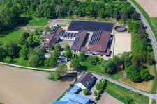 Aerial photograpy of Horse boarding in Hagenbach in the state Rhineland-Palatinate, Germany