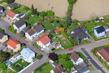Drone image of Konrad Adenauer Ring in Hagenbach in the state Rhineland-Palatinate, Germany