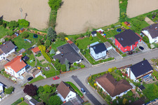 Konrad Adenauer Ring in Hagenbach in the state Rhineland-Palatinate, Germany from the drone perspective