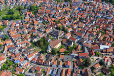 City center in Hagenbach in the state Rhineland-Palatinate, Germany
