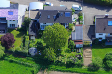 Konrad Adenauer Ring in Hagenbach in the state Rhineland-Palatinate, Germany from the drone perspective